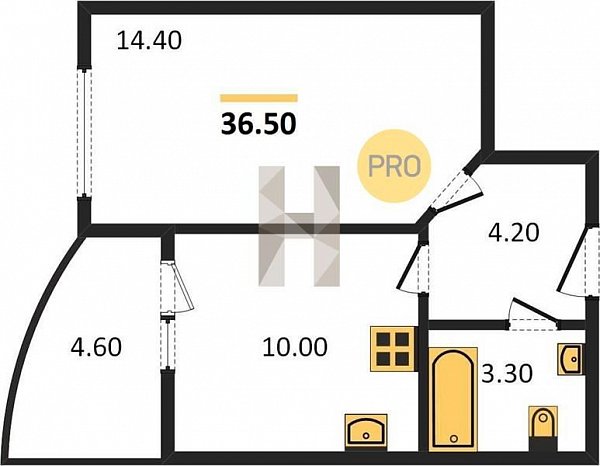 Продается 1-комн. квартира, 36.5 м², ЖК Самолет-4, 