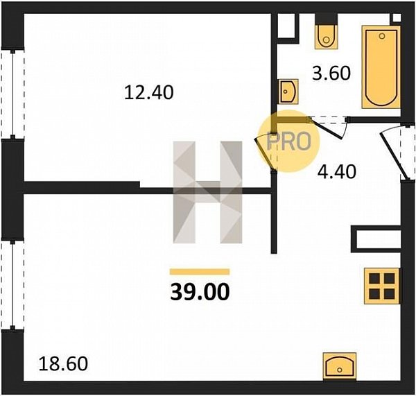 Продается 1-комн. квартира, 39 м², ЖК Самолет-6, 