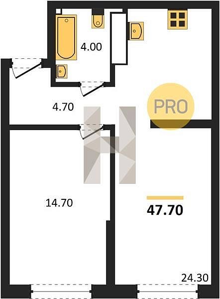 Продается 1-комн. квартира, 47.7 м², ЖК Догма Парк, 