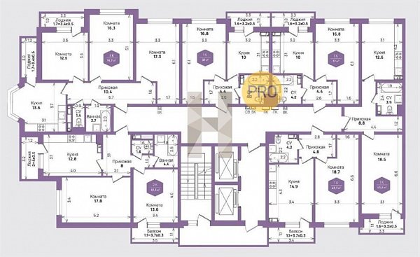 1-комн. квартира, 43.7 м², ЖК Жилой квартал Бауинвест (№133201)
