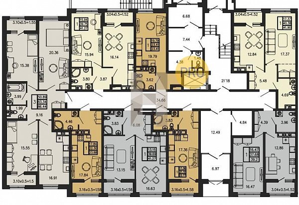 1-комн. квартира, 39.2 м², ЖК Суворов (№133273)