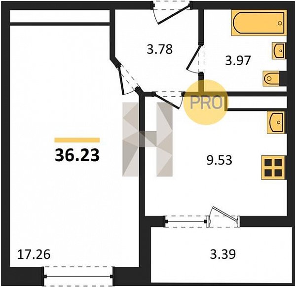 Продается 1-комн. квартира, 36.23 м², ЖК Архитектор, 
