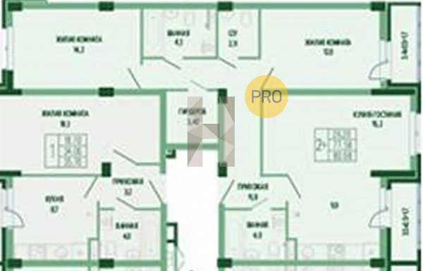 Продается 2-комн. квартира, 80.98 м², ЖК Екатерининский Парк, 