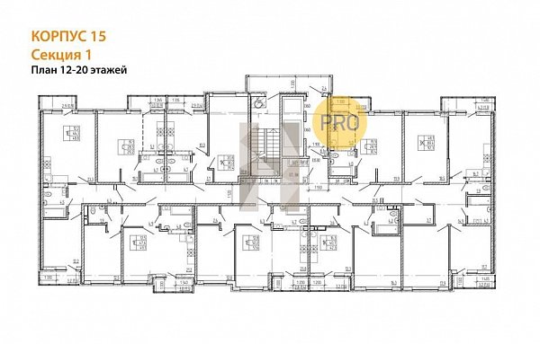 1-комн. квартира, 49.1 м², ЖК Красная площадь Ромекс (№132284)