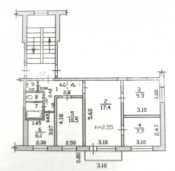 4-комн квартира, 62 м², р-н Фестивальный (№122793)