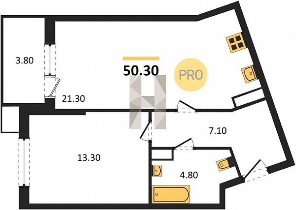 Продается 1-комн. квартира, 50.3 м², ЖК Парк Победы-2, 