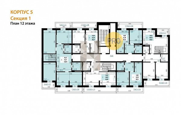 2-комн. квартира, 94.92 м², ЖК Вектор-2 (№132623)