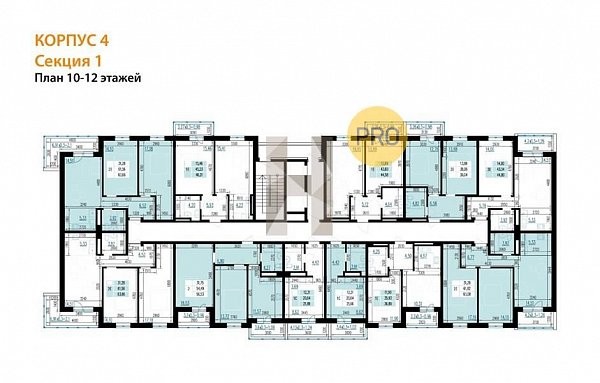 1-комн. квартира, 44.58 м², ЖК Вектор-2 (№132631)