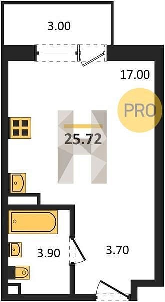 Продается Студия, 25.72 м², ЖК Nova Vita, 