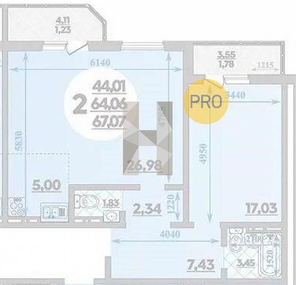 Продается 1-комн. квартира, 67.07 м², ЖК Восточно-Кругликовский, 