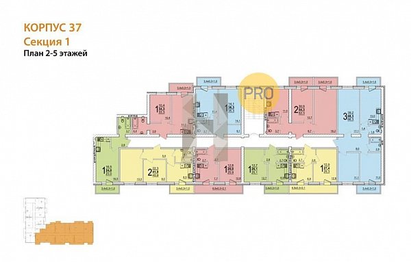 1-комн. квартира, 26.1 м², ЖК ДарГрад (№132944)