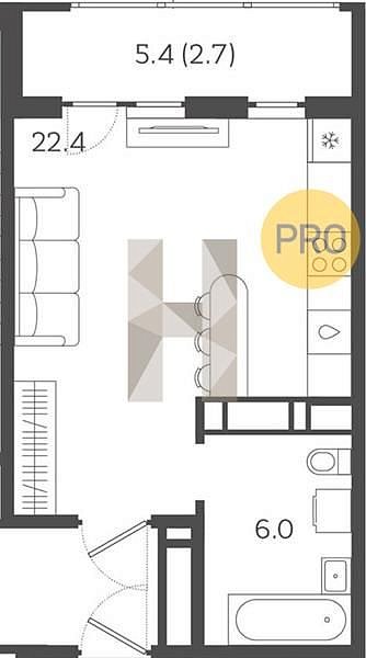 Продается Студия, 31.1 м², ЖК Все Свои,