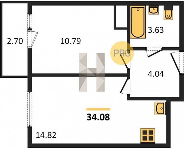 Продается 1-комн. квартира, 34.08 м², ЖК Огурцы, 