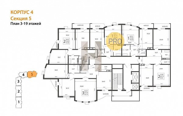 2-комн. квартира, 83.12 м², ЖК Режиссёр (№132907)